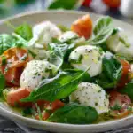 Rucolasalat Mozzarella Serrano Schinken