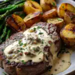 Knoblauch Parmesan Creme Steak