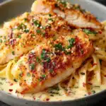 Hähnchenfilet in würziger, cremiger Knoblauch-Parmesan-Sauce