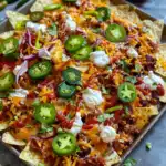 Loaded Nachos mit BBQ Hähnchen
