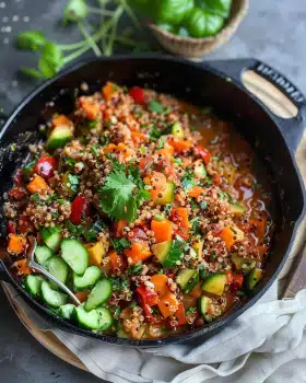 Gemüse-Gulasch mit Quinoa